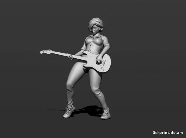 3D-модель "Девушка с гитарой"