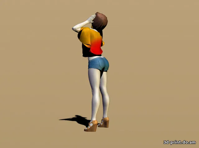 3D-модель "Девушка в раздумьях" 3D-модель "Девушка в раздумьях"