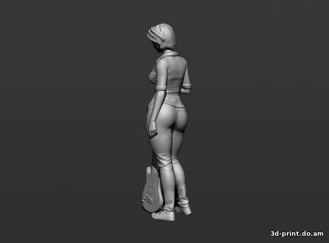 3D-модель "Девушка с гитарой 2" 3D-модель "Девушка с гитарой 2"