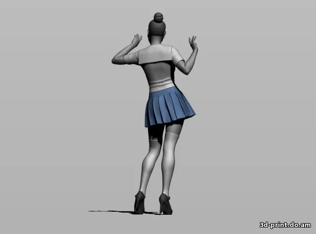 3D-модель "Японская школьница европейского происхождения"