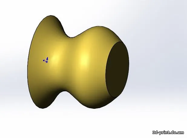 3D-модель "Дверная ручка золото"