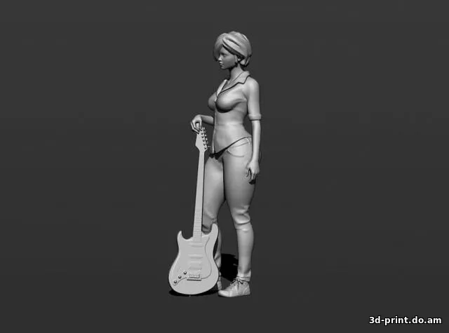 3D-модель "Девушка с гитарой 2"