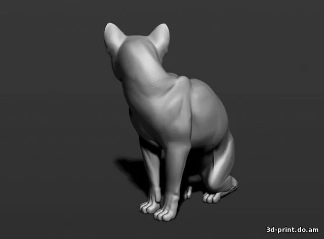 3D-модель "Кот задумчивый"