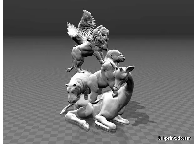 3D-модель "Африканское животное - пирамида"