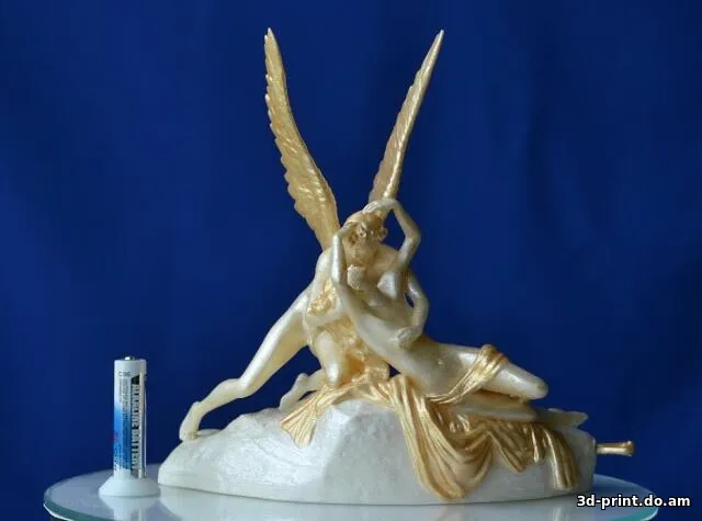 3D-модель "Психея, возрожденная поцелуем Амура в Лувре, Париж"