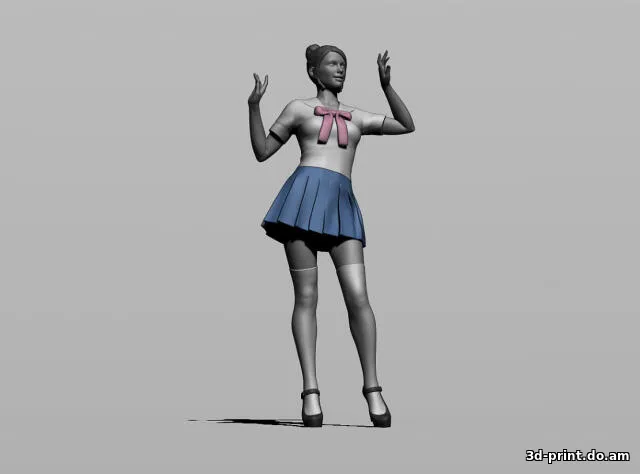 3D-модель "Японская школьница европейского происхождения"