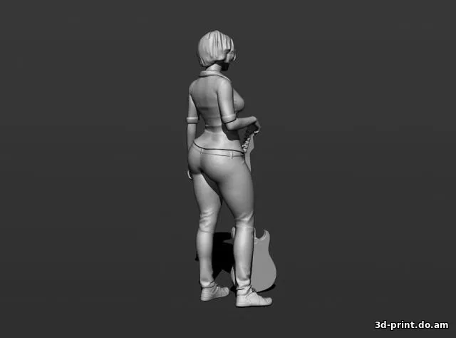 3D-модель "Девушка с гитарой 2" 3D-модель "Девушка с гитарой 2"