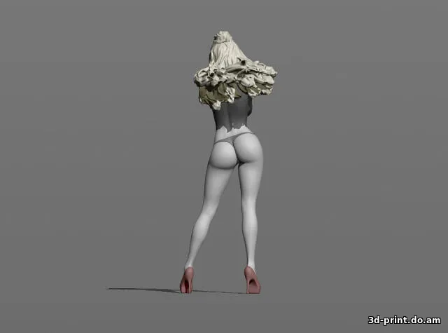 3D-модель "Девушка на ветру"