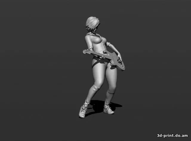 3D-модель "Девушка с гитарой"