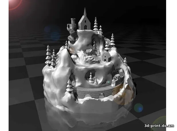 3D-модель "Рождественская деревня" 3D-модель "Рождественская деревня"