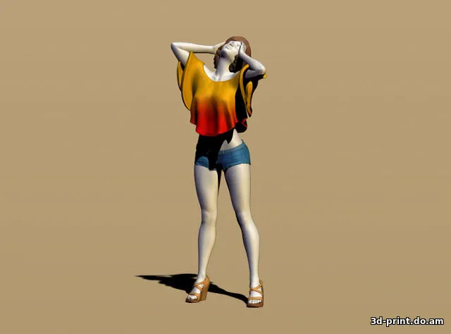 3D-модель "Девушка в раздумьях" 3D-модель "Девушка в раздумьях"