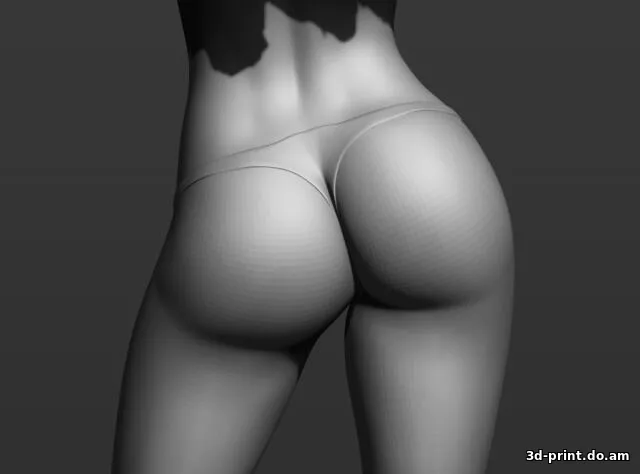 3D-модель "Девушка на ветру"