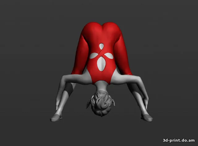 3D-модель "Девушка с наклоном"