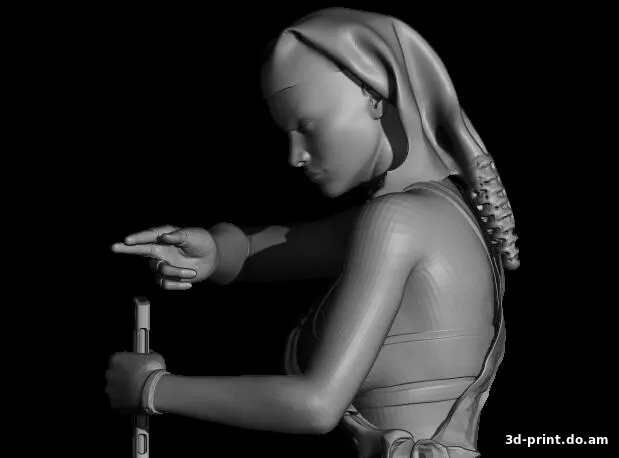 3D-модель "Девушка с автоматом" 3D-модель "Девушка с автоматом"