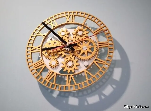 3D-модель "Настенные часы с декоративным механизмом"