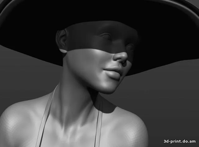 3D-модель "Девушка в бикини и шляпе" 3D-модель "Девушка в бикини и шляпе"