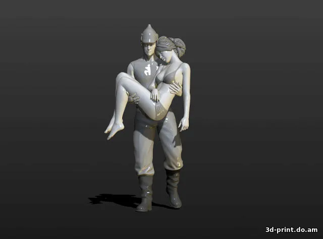 3D-модель "Спасение утопающей"