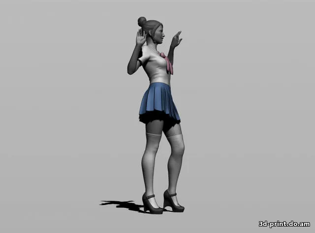 3D-модель "Японская школьница европейского происхождения"