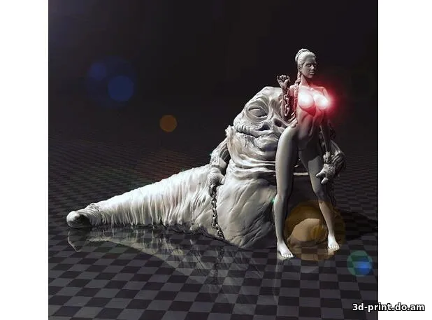 3D-модель "Узник Джаббы - принцесса Лея"