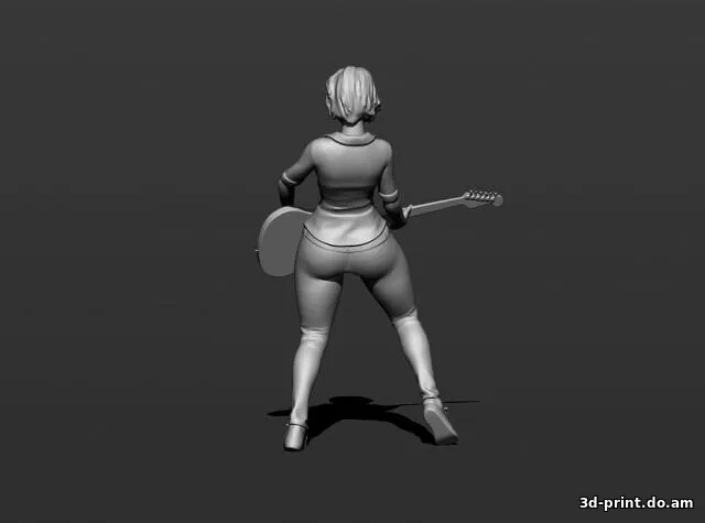 3D-модель "Девушка с гитарой"
