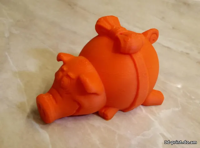 3D-модель "Свинка с бантом"