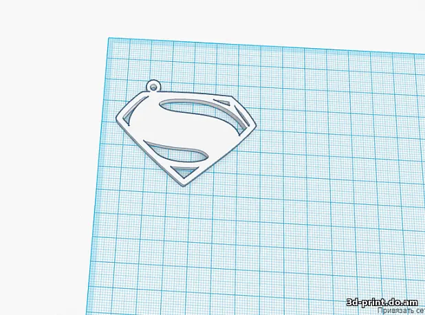 3D-модель "Кулон Supermen" — STL модель для 3D-печати