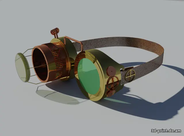 3D-модель "Очки в стиле Стимпанк" — STL модель для 3D-печати