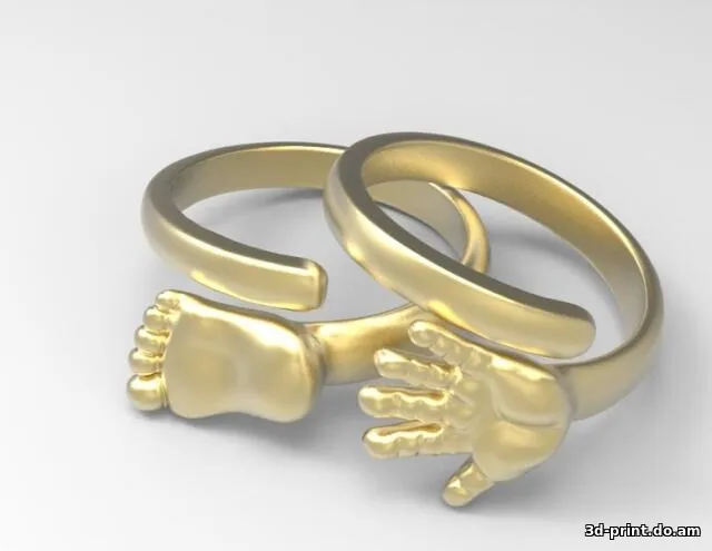 3D-модель "Кольца ручка и ножка"