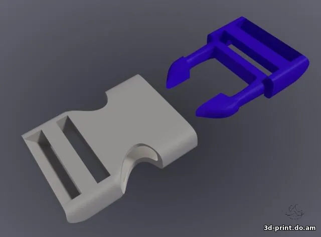 3D-модель "Пряжка защелка" — STL модель для 3D-печати