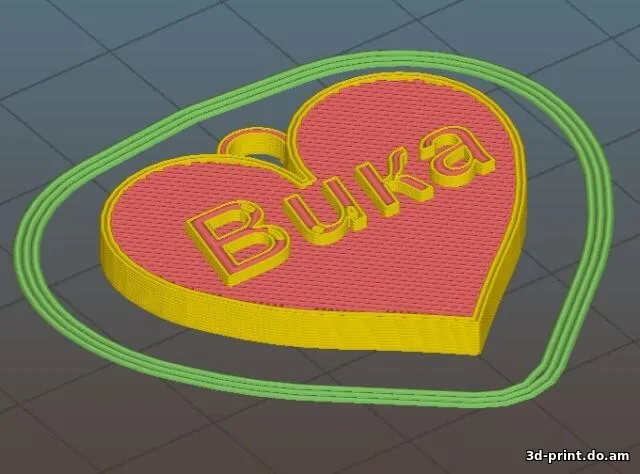 3D-модель "Брелок на ключи сердечко" — STL модель для 3D-печати
