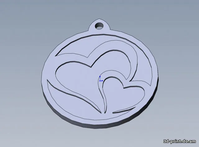 3D-модель "Медальон сердечко" — STL модель для 3D-печати