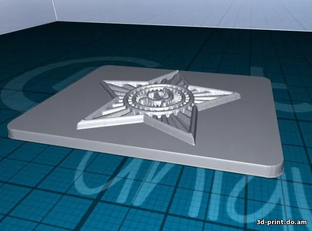 3D-модель "Солдатская пряжка со звездой" — STL модель для 3D-печати