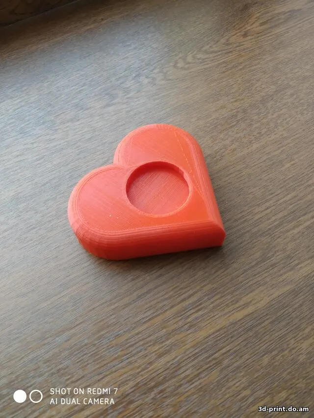 3D-модель "Подсвечник Сердце" — STL модель для 3D-печати