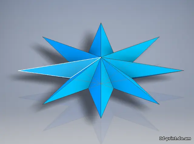 3D-модель "8 конечная звезда" — STL модель для 3D-печати