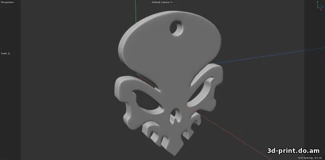 3D-модель "Брелок. Череп"
