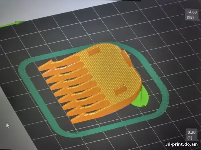 3D-модель "Насадка для машинки для стрижки 3мм" — STL модель для 3D-печати