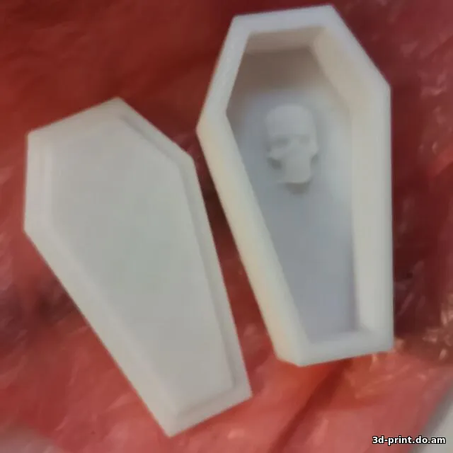 3D-модель "Коробка гроб с черепом"