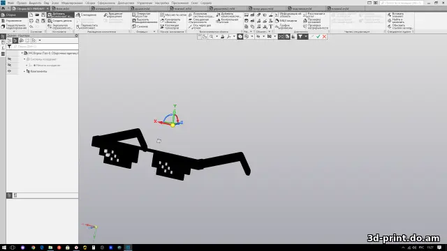 3D-модель "Очки майнкрафт"