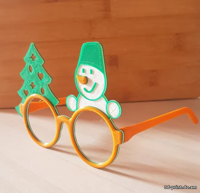 3D-модель "Очки со снеговиком"