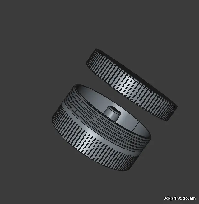 3D-модель "Туба для хранения дисков болгарки 125 мм" — STL модель для 3D-печати