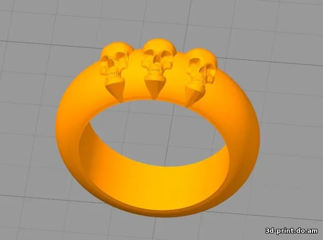 3D-модель "3черепа кольцо"