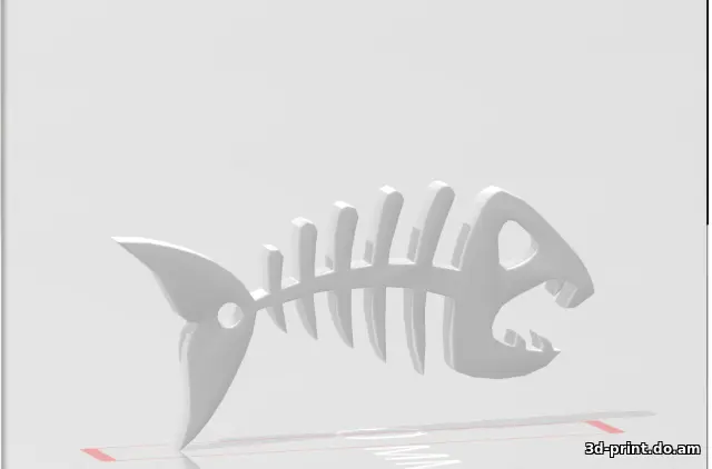 3D-модель "Подвеска скелет рыбы"