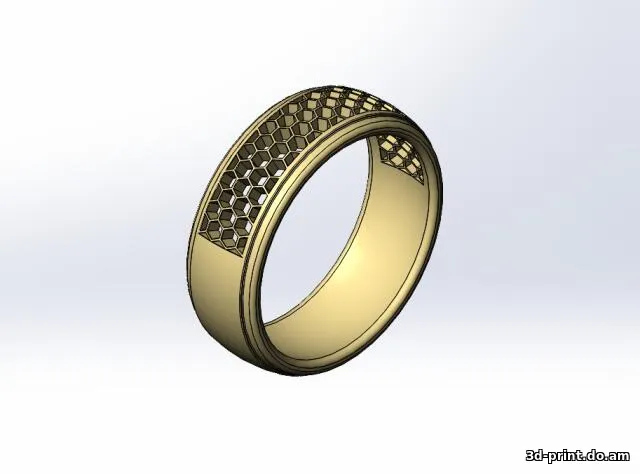 3D-модель "Мужское кольцо сетка"