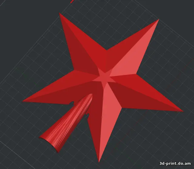 3D-модель "Звезда на елку"