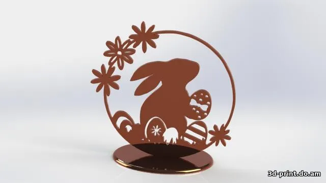3D-модель "Силуэт пасхального кроля" — STL модель для 3D-печати