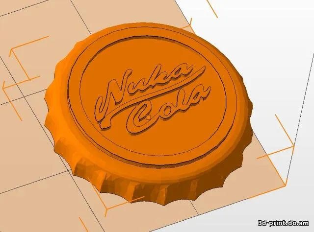 3D-модель "Пуговица Nuka Cola"