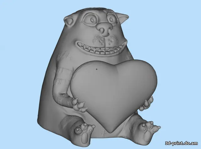 3D-модель "Кот ко дню святого Валентина 2"