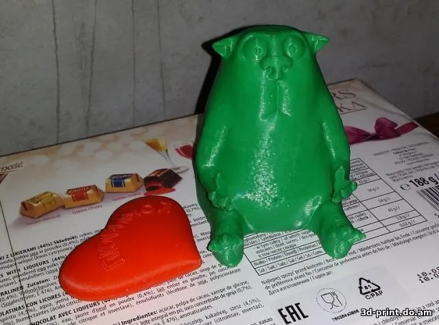 3D-модель "Кот ко дню святого Валентина"