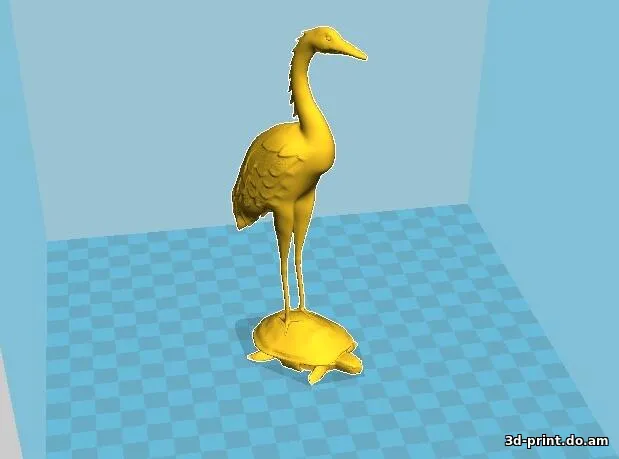 3D-модель "Цапля на черепахе" 3D-модель "Цапля на черепахе"