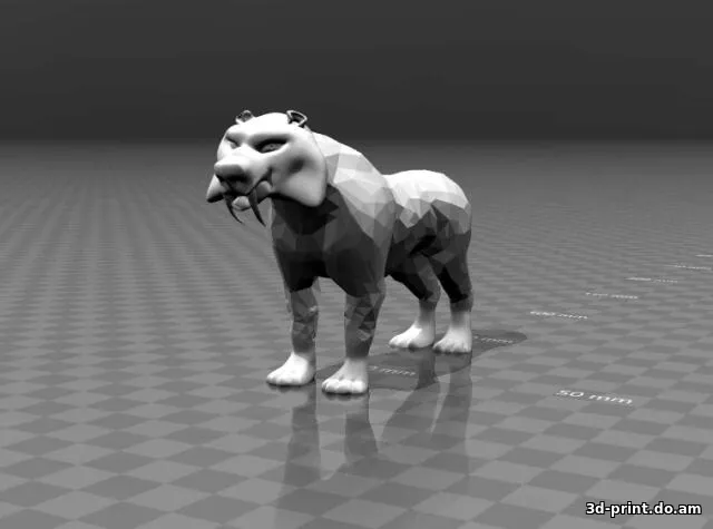 3D-модель "Саблезубый тигр - Smilodon"